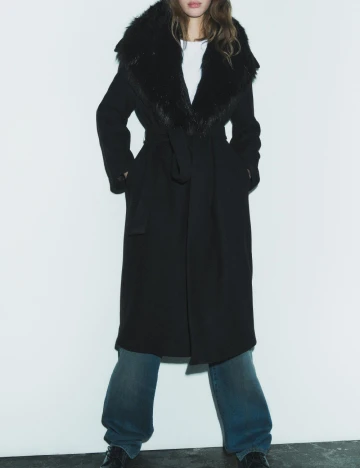 Palton oversize Zara, negru