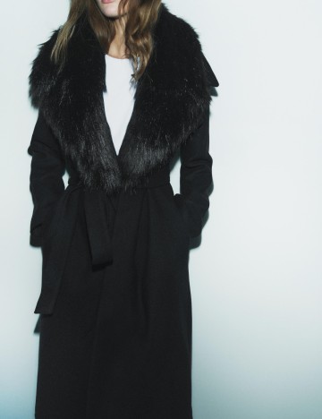 Palton oversize Zara, negru