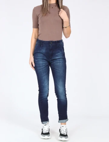 Blugi Bershka, bleumarin Albastru
