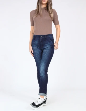 Blugi Bershka, bleumarin Albastru