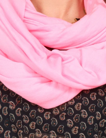 Esarfa circulara Bershka, roz Roz