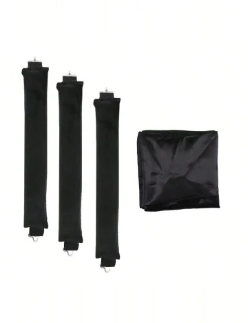 Set de ondulatoare fără caldura 4 bucati SHEIN, negru