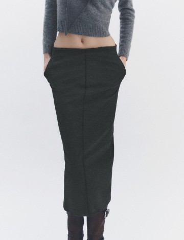 Fusta Zara, gri inchis