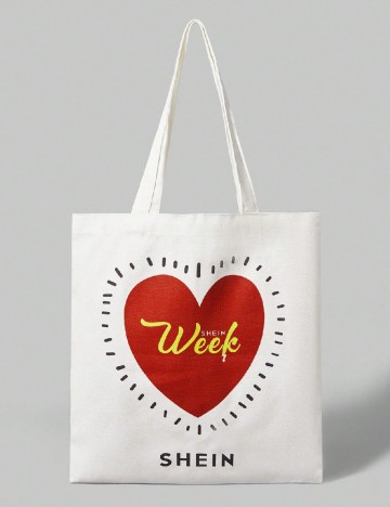 Sacosa SHEIN, alb