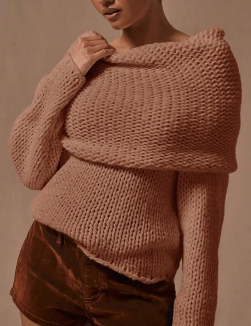 Pulover SHEIN, roz pudra