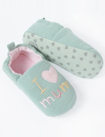 Papuci de Casa Cool Club, verde Verde