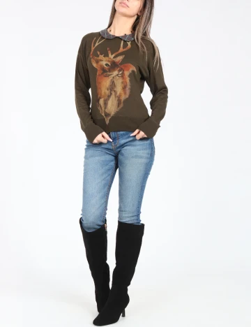 Bluza Zara, kaki Verde