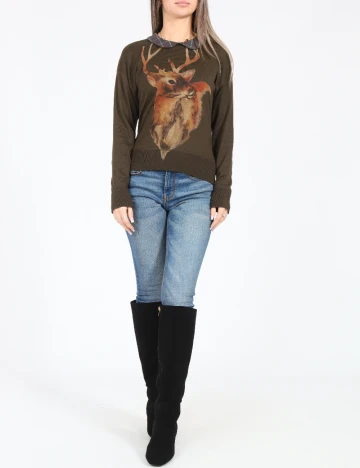 Bluza Zara, kaki Verde