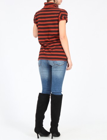 Bluza Zara, negru/portocaliu