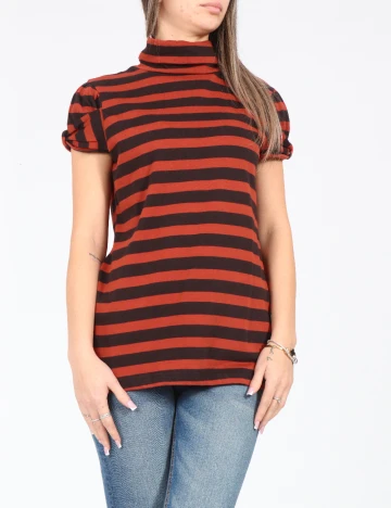 Bluza Zara, negru/portocaliu Negru