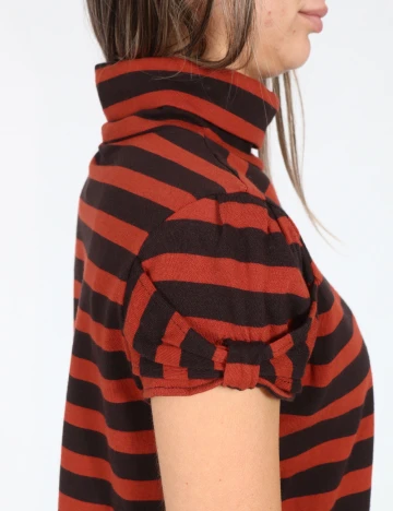 Bluza Zara, negru/portocaliu Negru