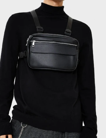 Borseta Bershka, negru Negru