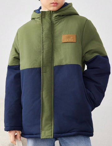 
						Geaca Shein Kids, verde/albastru