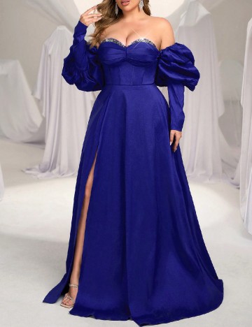 
						Rochie lunga SHEIN CURVE, albastru