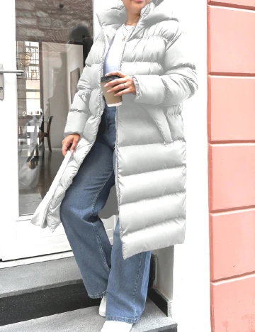 Geaca SHEIN CURVE, alb