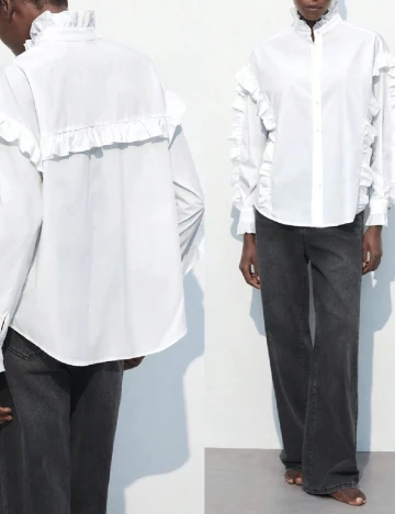 Camasa SHEIN, alb Alb