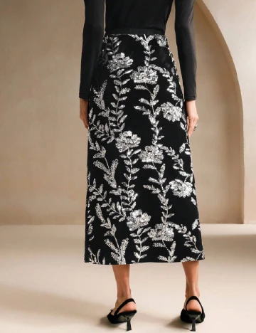 Fusta Anewsta, negru/argintiu