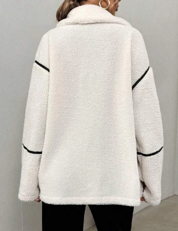 Jacheta SHEIN, ecru Alb