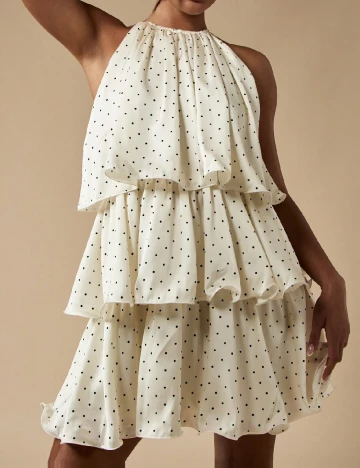 Rochie scurta SHEIN, ecru Alb