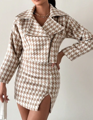 Compleu SHEIN, maro/alb Maro