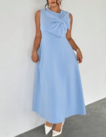 Rochie lunga SHEIN CURVE, bleu Albastru