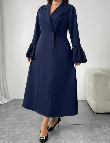 Rochie lunga SHEIN CURVE, bleumarin