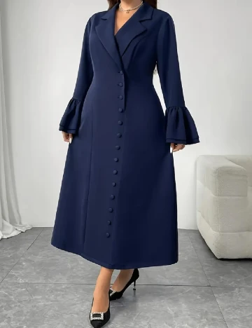 Rochie lunga SHEIN CURVE, bleumarin Albastru