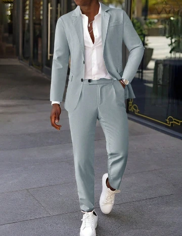 Costum SHEIN, albastru deschis Albastru