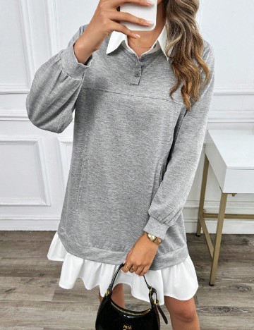 Rochie scurta SHEIN, gri