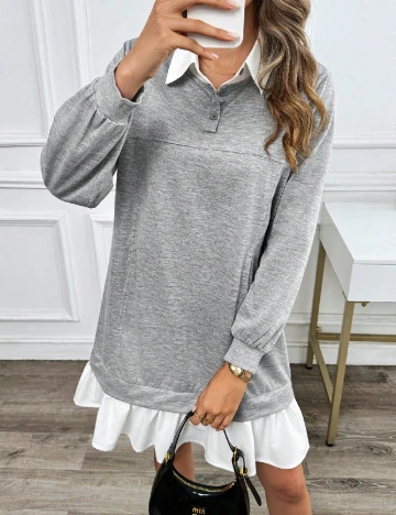 Rochie scurta SHEIN, gri Gri