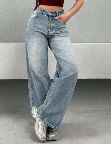 Blugi SHEIN, albastru Albastru