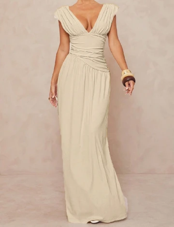 Rochie lunga SHEIN, crem Crem