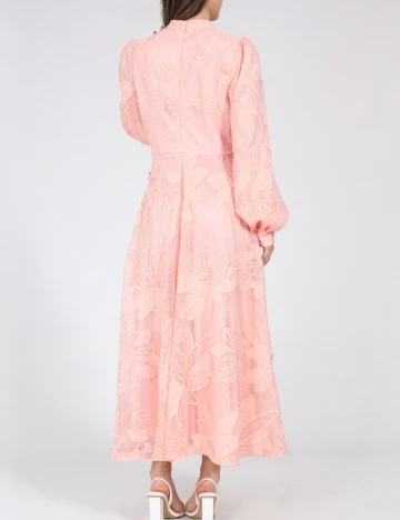 Rochie lunga Anewsta, roz Roz