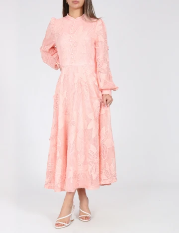 Rochie lunga Anewsta, roz Roz