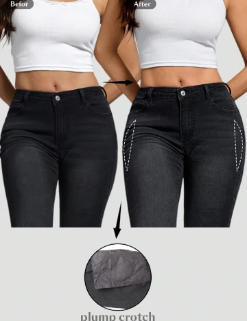 Blugi SHEIN, negru Negru