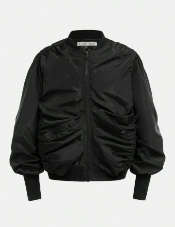 Geaca Shein Kids, negru Negru