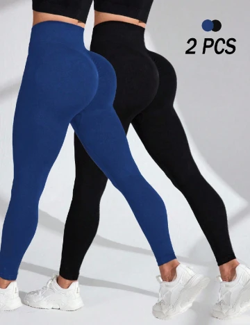 Set colanti 2 bucati SHEIN, negru/albastru Negru