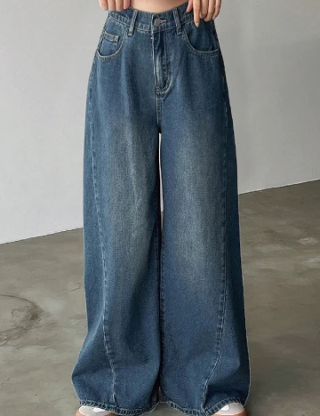 Blugi Friful, albastru Albastru