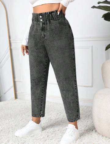 
						Blugi SHEIN CURVE, gri