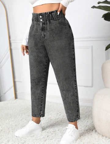 Blugi SHEIN CURVE, gri Gri