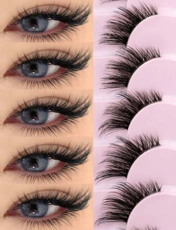 Gene false 10 perechi SHEIN, negru Negru