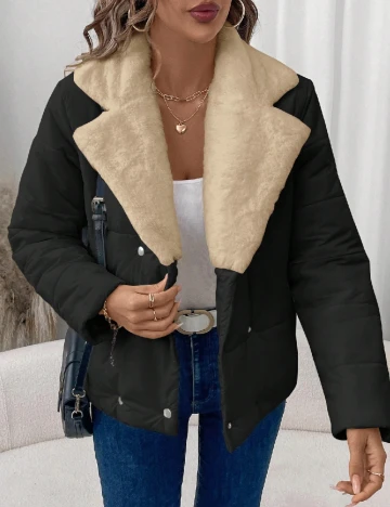 Geaca SHEIN, negru Negru