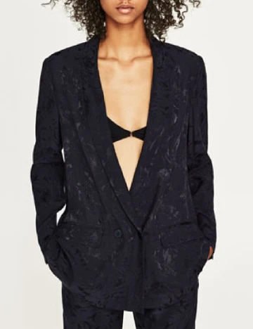 Sacou Zara, bleumarin Albastru