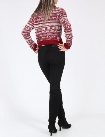 Cardigan Zara, rosu/alb