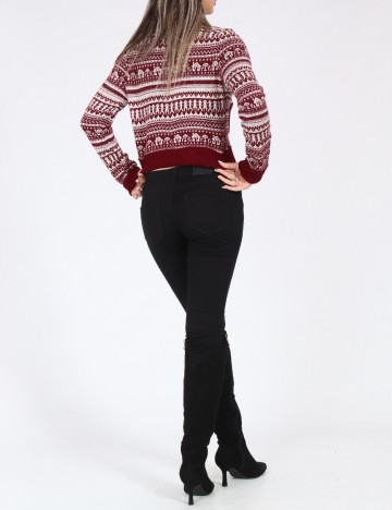 Cardigan Zara, rosu/alb