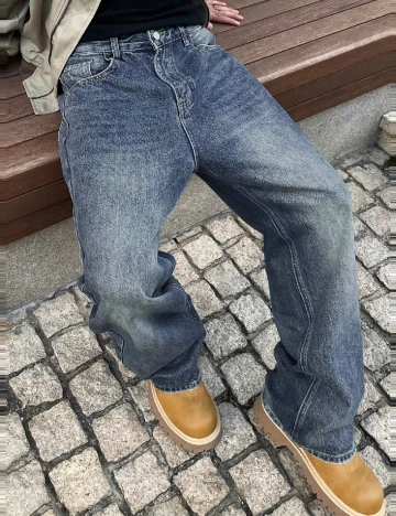 Blugi Dazy, albastru Albastru