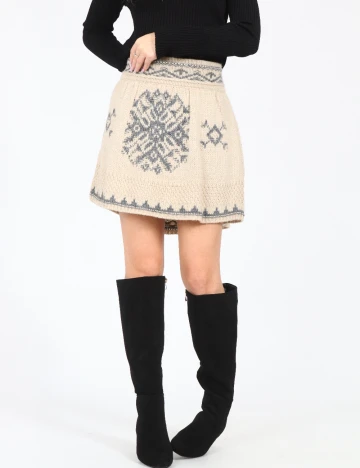 Fusta Zara, bej Crem