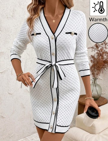 
						Rochie scurta SHEIN, alb/negru