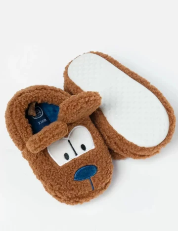 Papuci de Casa Cool Club, maro Maro