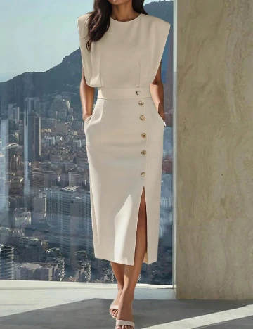 Rochie medie SHEIN, alb Alb